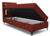 Łóżko kontynentalne Norco 80x200 bordowe stylowe łóżko z pojemnikiem oświetlenie umieszczone w zagłówku nadaje wyjątkowości