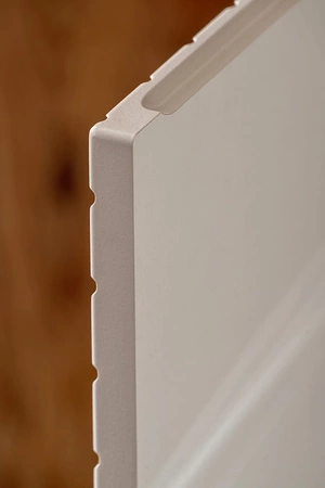 Zestaw mebli łazienkowych Viva beżowy / dąb coast evoke stylowe szafki z ciekawym frezowaniem w kształcie jodełki modna kolorystyka