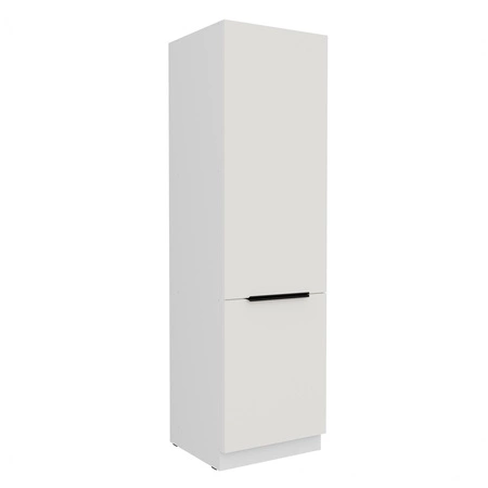 Słupek kuchenny Corato Wh 60 LO-210 2F szafka do zabudowy lodówki fronty wykonane w technologii anti fingerprint uchwyty krawędziowe