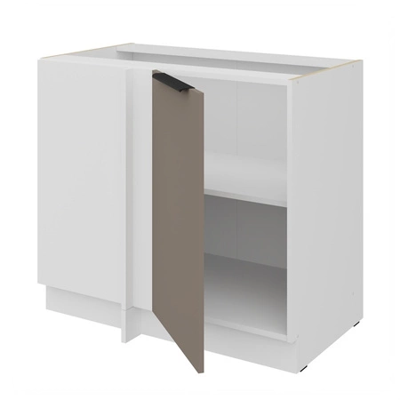 Szafka kuchenna narożna dostawiana Fiuggi Wh 105 ND 1F BB lewa fronty szafki kuchennej wykończone w technologii anti fingerprint