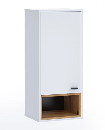 Szafka wisząca Olier 42 cm biała minimalistyczny design stylowa witryna do salonu prosta bryła wpisująca się w każde wnętrze