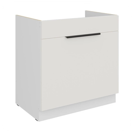 Szafka kuchenna pod zlewozmywak z szufladą Corato Wh 80 ZL 1S BB fronty szafki kuchennej wykończone w technologii anti fingerprint