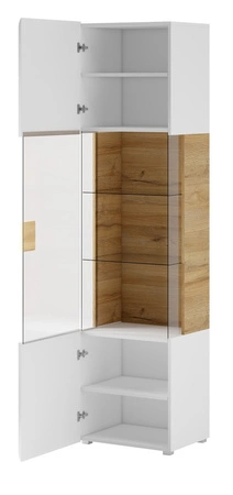 Zestaw mebli do salonu Toledo antracyt / dąb grandson idealny do salonu lub pokoju dziennego meblościanka z komodą i stolikiem kawowym