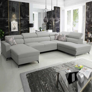 Narożnik z funkcją spania Savona VI szary popiel lewostronny elegancki i komfortowy narożnik do salonu z dwoma pojemnikami na pościel