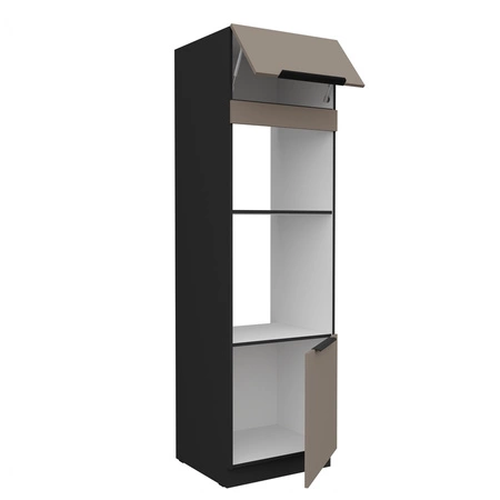 Słupek kuchenny Fiuggi Bl 60 DPM-210 2F szafka do zabudowy mikrofali i piekarnika fronty wykonane w technologii anti fingerprint