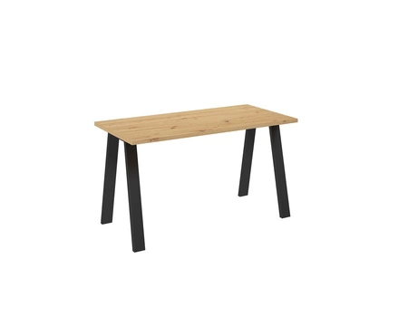 Stół Malden 138x67 cm dąb artisan / czarny prosta forma mebla wzbogacona o stylowe czarne nogi w stylu loftowym blat odporny na rozlanie cieczy