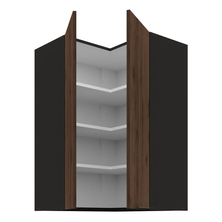 Szafka kuchenna narożna wisząca Brianza 60x60 GN-90 2F metalowy uchwyt krawędziowy szafka odporna na działanie wilgoci i uszkodzenia