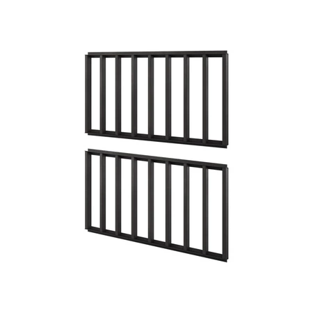 Meblościanka Teen Flex hikora naturalna / silk flou / raw steel designerskie meble idealne dla nastolatka lub do aranżacji biura