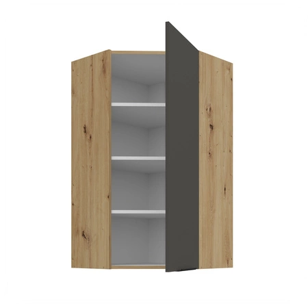 Szafka kuchenna narożna wisząca Aversa Ar 60x60 GN-108 1F odporna na uszkodzenia wykończenie frontów w technologii anti fingerprint