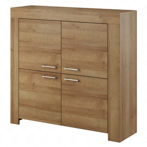 Komoda wysoka Neba 120 cm dąb riviera nowoczesny design mebla obrzeża komody wykończone specjalną okleiną ABS