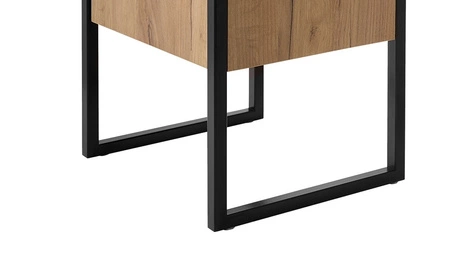 Słupek łazienkowy Brooklin 36 cm dąb craft złoty nowoczesny design szafki do łazienki podkreślony wyrazista kolorystyką