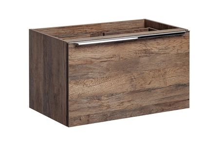 Szafka pod umywalkę nablatową Santa Fe 80 cm dąb vintage funkcjonalna szafka z szufladami praktyczny organizer uchwyt krawędziowy