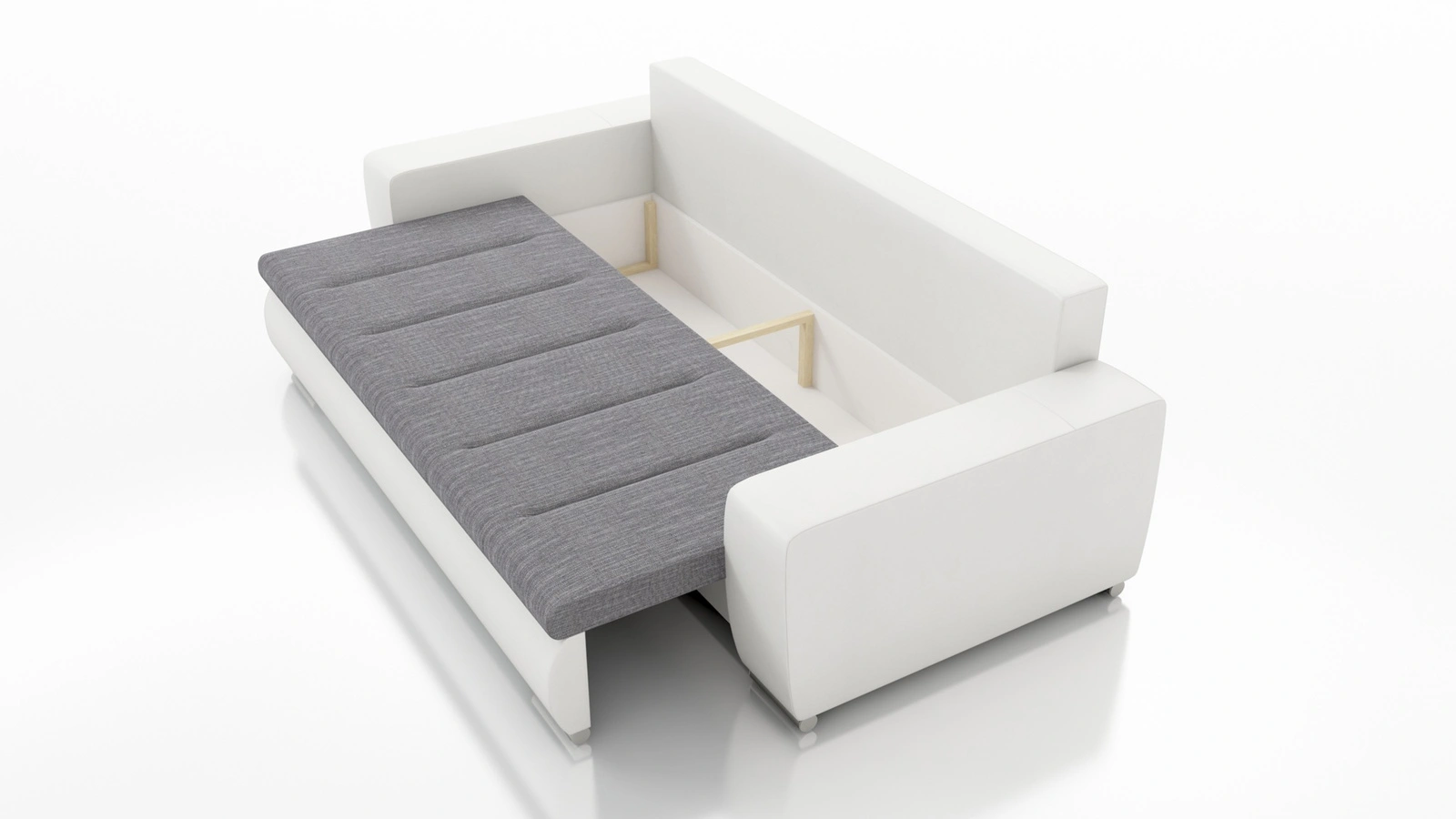 Kanapa rozkładana do salonu Treso Kanapa z pojemnikiem na pościel Sofa nowoczesna