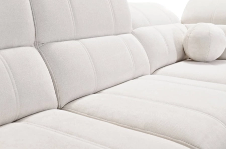 Narożnik z funkcją spania Penejos VIII beżowy lewostronny stylowy narożnik rozkładany wykonany z wytrzymałej tkaniny