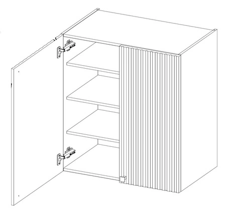 Szafka kuchenna wisząca Antri 80 G-90 2F lamelowe fronty szafka odporna na działanie wilgoci i uszkodzenia