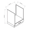 Szafka do zabudowy piekarnika Zova DK60 biały / dąb halifax szafka kuchenna odporna na parę wodną działanie wilgoci i uszkodzenia
