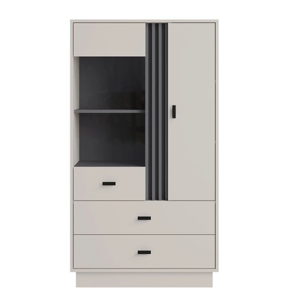 Zestaw mebli Estan beżowy / antracyt innowacyjne meble do salonu i pokoju dziennego w nowoczesnym stylu