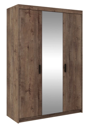 Szafa z lustrem Rene 133 cm dąb lefkas nowoczesny design oraz obrzeża wykończone ABS