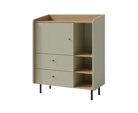 Zestaw mebli Olivio eukaliptus / dąb baltic dune idealna propozycja do pokoju młodzieżowego lub dziecięcego w modnym stylu