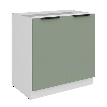 Zestaw mebli kuchennych narożny Treviso Wh 290x230 cm stylowe szafki kuchenne z frontami wykonanymi w technologii anti fingerprint