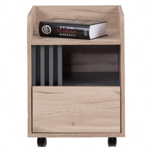 Szafka z szufladą Estan dąb estana jasny / antracyt funkcjonalny mebel do biura gabinetu lub pokoju młodzieżowego