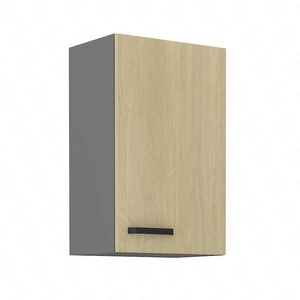 Szafka kuchenna wisząca Chevron 45 G-72 1F front z ozdobnym dekorem jodełki szafka odporna na działanie wilgoci i uszkodzenia