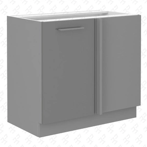 Szafka kuchenna narożna dostawiana Grey 105 ND 1F BB prawa szafka odporna na parę wodną wysoką temperaturę i rozlaną ciecz