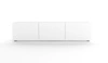 Szafka RTV Colder 150 cm biała z możliwością podwieszenia stylowy ryflowany front elegancka forma mebla w nowoczesnym stylu