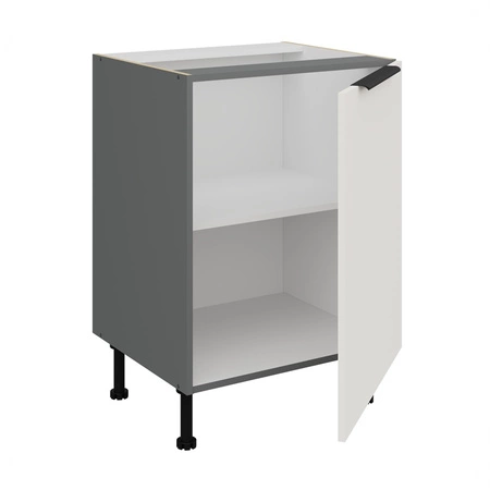 Szafka kuchenna stojąca z półką Corato Ant 60 D 1F BB szafka odporna na uszkodzenia wykończenie frontów w technologii anti fingerprint