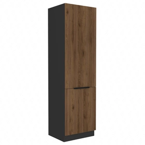 Słupek kuchenny Brianza 60 DK-210 2F metalowe uchwyty krawędziowe szafka odporna na działanie wilgoci i uszkodzenia