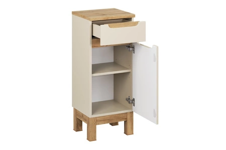 Szafka łazienkowa Bali 35 cm beżowy / dąb wotan szafka do łazienki z szufladą odporna na uszkodzenia i działanie wilgoci