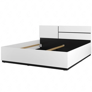 Łóżko Cross 180x200 cm białe idealne łóżko do stylowej sypialni z wysokim zagłówkiem