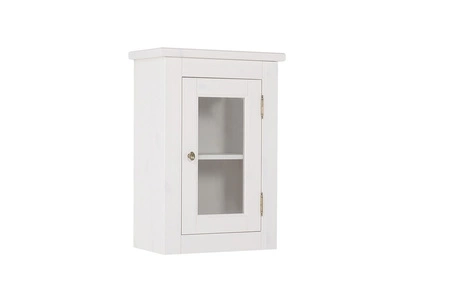 Zestaw mebli łazienkowych Romantic biały eleganckie drewniane szafki do łazienki w stylu klasycznym gustowne metalowe uchwyty