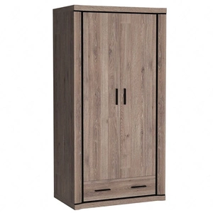 Szafa Dallas 97 cm dąb truflowy / czarny elegancka stylistyka mebla wzbogacona o stylowe czarne dodatki szafa z szufladą