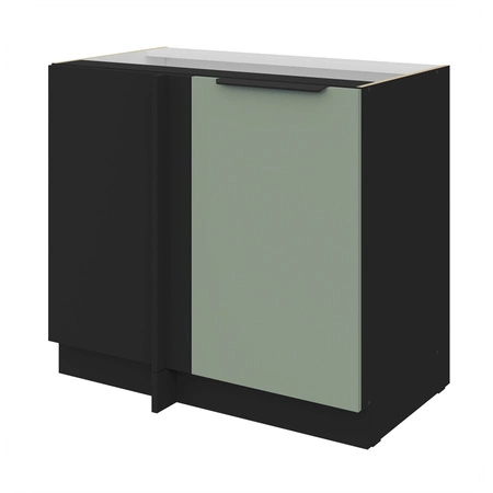 Szafka kuchenna narożna dostawiana Treviso Bl 105 ND 1F BB lewa fronty szafki kuchennej wykończone w technologii anti fingerprint