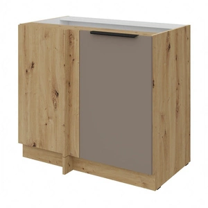 Szafka kuchenna narożna dostawiana Fiuggi Ar 105 ND 1F BB lewa fronty szafki kuchennej wykończone w technologii anti fingerprint