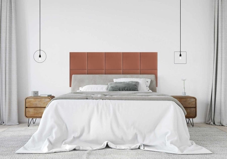 Panel tapicerowany Quadra 50x50 cm brudny róż stylowy panel ścienny kwadrat welurowa tkanina modne wykończenie każdej aranżacji