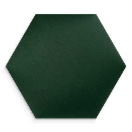 Panel tapicerowany Heksagon 30x26 cm butelkowa zieleń stylowy panel ścienny welurowa tkanina modna dekoracja każdego wnętrza