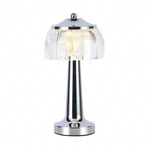 Lampka nocna Lush srebrna 1W 3000K-6000K elegancka lampa o wielu zastosowaniach idealna do sypialni biura i salonu metalowa podstawa