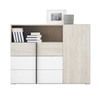 Komoda z szufladami Remona 120 cm dąb wilton biały / biały pojemna komoda do pokoju nastolatka nowoczesny wygląd