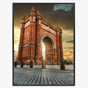 Plakat Łuk Triumfalny Barcelona 70x100 plakat w ramie precyzyjny wydruk ze stylową grafiką doskonała dekoracja do salonu lub sypialni
