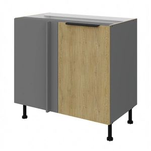 Szafka kuchenna narożna dostawiana Corsico 105 ND 1F BB lewa metalowy uchwyt krawędziowy odporność na działanie wilgoci i uszkodzenia