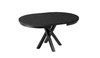 Stół okrągły rozkładany Malumi 100 cm czarny funkcjonalny stół do jadalni doskonale dopasuje się do wnętrz w stylu nowoczesnym