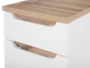 Szafka łazienkowa Bali 35 cm biały połysk / dąb wotan szafka do łazienki z szufladą odporna na uszkodzenia i działanie wilgoci