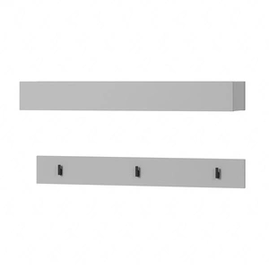 Wieszak ścienny Simply 92 cm szary ciekawy design funkcjonalny dodatek do przedpokoju poziomy wieszak z czarnymi dodatkami