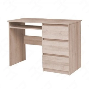 Biurko z szufladami Simple 110 cm dąb sonoma funkcjonalny mebel do pokoju młodzieżowego lub biura