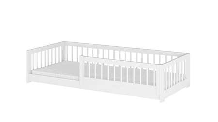 Łóżko drewniane Alova 70x160 cm białe łóżko dziecięce wykonane z litego drewna sosnowego stabilna konstrukcja zapewnia bezpieczeństwo