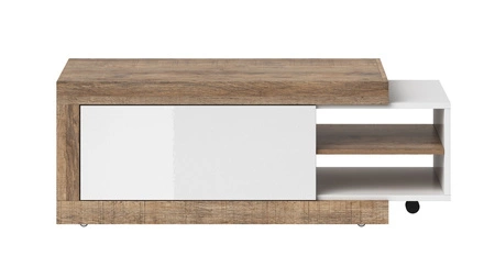 Zestaw mebli do salonu Sintra dąb samdal / biały połysk eleganckie meble o eleganckim designie bezuchwytowy system push to open