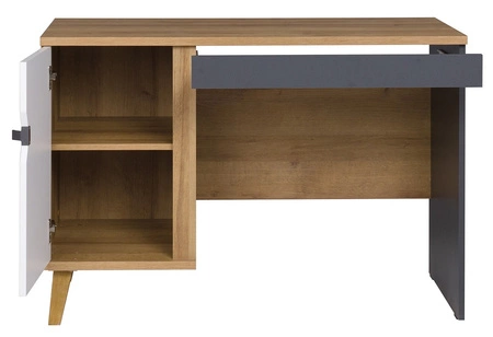 Zestaw mebli Memone dąb złoty / biały / grafitowy nowoczesny design stylowy zestaw mebli do pokoju dziecka w stylu skandynawskim