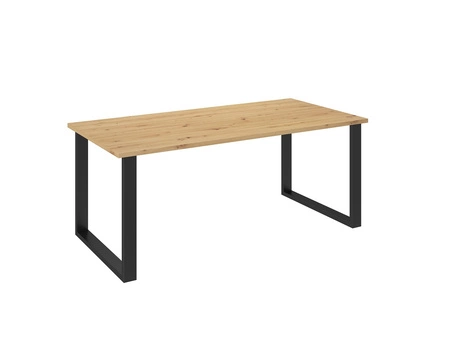 Stół Taunton 185x90 cm dąb artisan / czarny prosta forma mebla wzbogacona o stylowe czarne nogi w stylu loftowym blat odporny na rozlanie cieczy